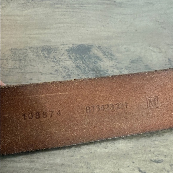 Unique Fossil | Colorful Mosaic Stone Buckle Leather Belt - Medium - Picture 3 of 9